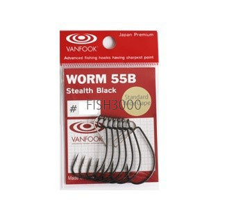  Vanfook  Worm 55B Stealth Black  5 . 4/0