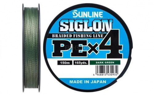  Sunline Siglon PE X4 150m (Dark Green) 1.0 7.7kg 16lb Dark Green